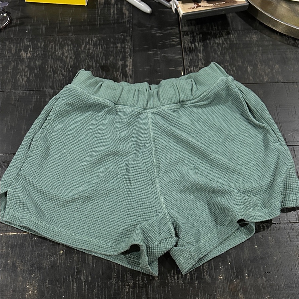 Gymshark Textured Teal Women's Athletic Shorts